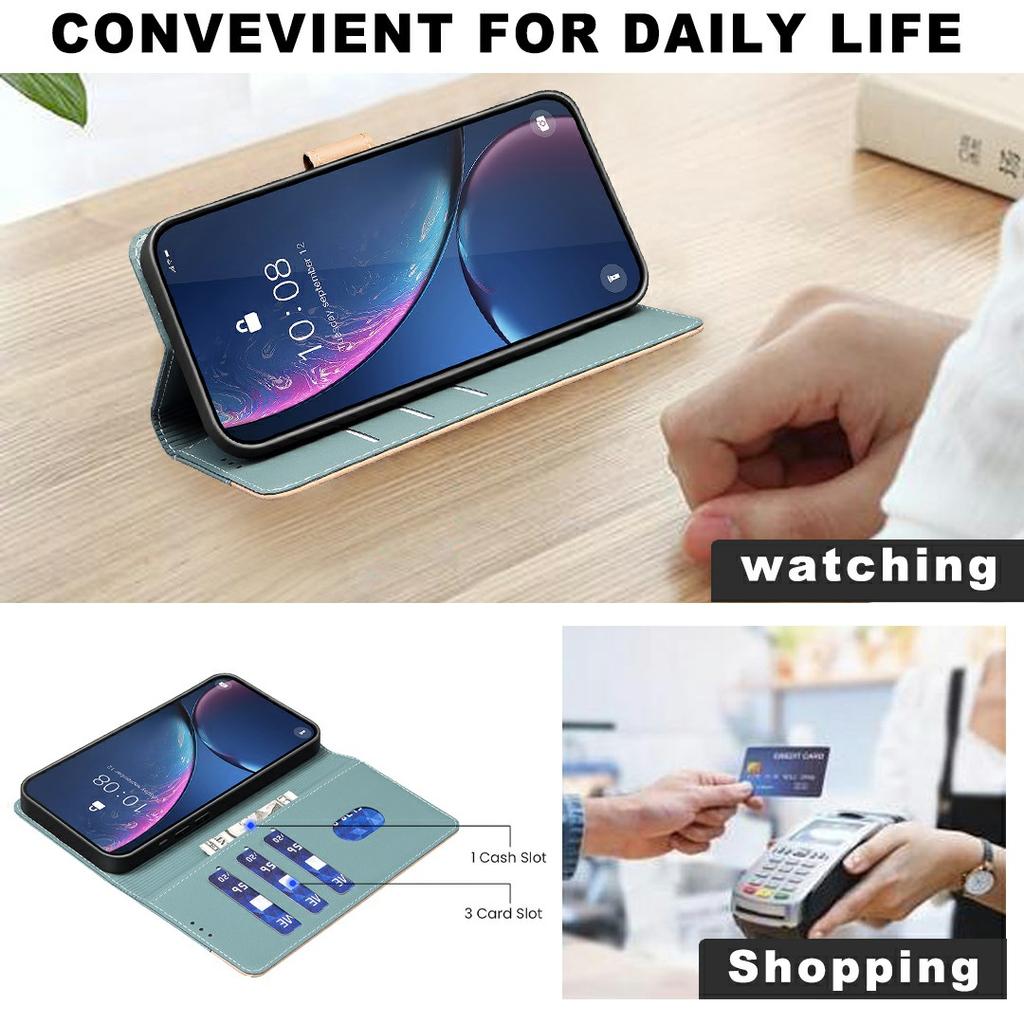 BINFEN COLOR BF33 Leather Case For Samsung Galaxy A52s 5G/A52 5G/A52 4G Splicing Color RFID Blocking Wallet Stand Phone Cover