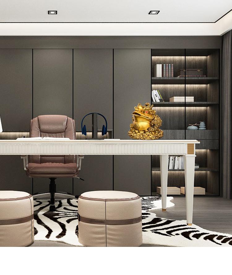 Feng Shui Kupfer Gold Kröte Ornament Ruyi Gold Kröte Dreibeinige Kröte Wohnzimmer Geschäft Schreibtisch Dekoration