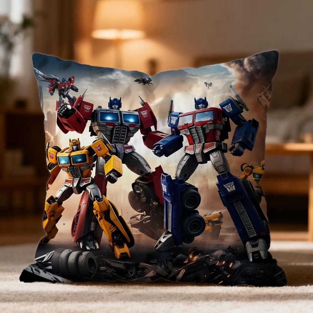 Popular TTransformerses Cushion Cover Soft Washable Pillow Case Multi-Scene for Couch Bed Travel Office Use