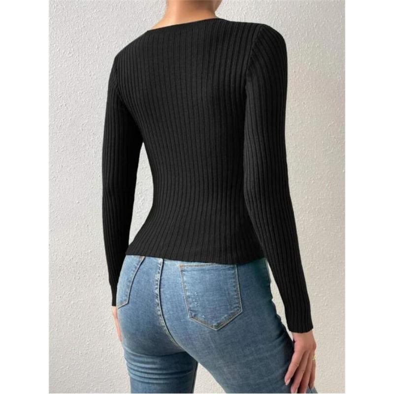 Fashion Fall Casual Womens Yyfs Winter Solid Color Print Long Sleeve Sweaters