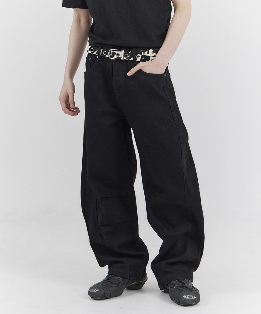 Poseusenseutibeu Fst Curved Pants (Bk)