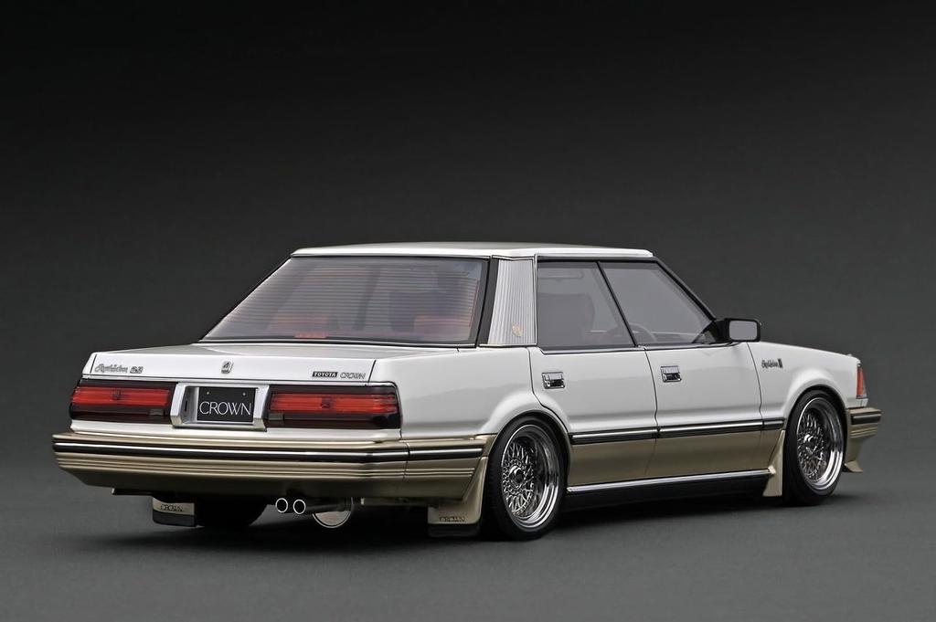 Ignition Model Scale Toyota Crown Royal Saloon G Pearl Finished IG3825 TK.Company 1/18 2.8 (120) White/Gold, Product,