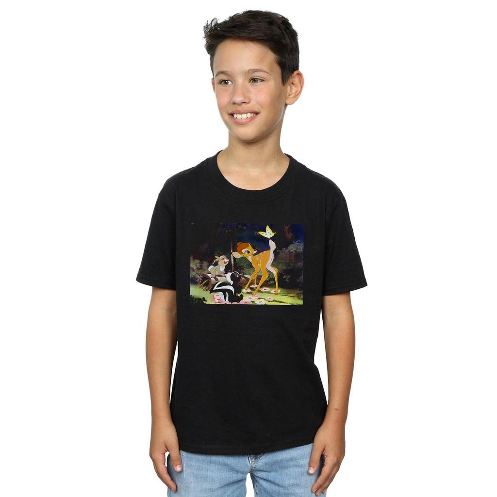Disney Jungen-T-Shirt mit Bambi-Schwanz und Schmetterling-Still