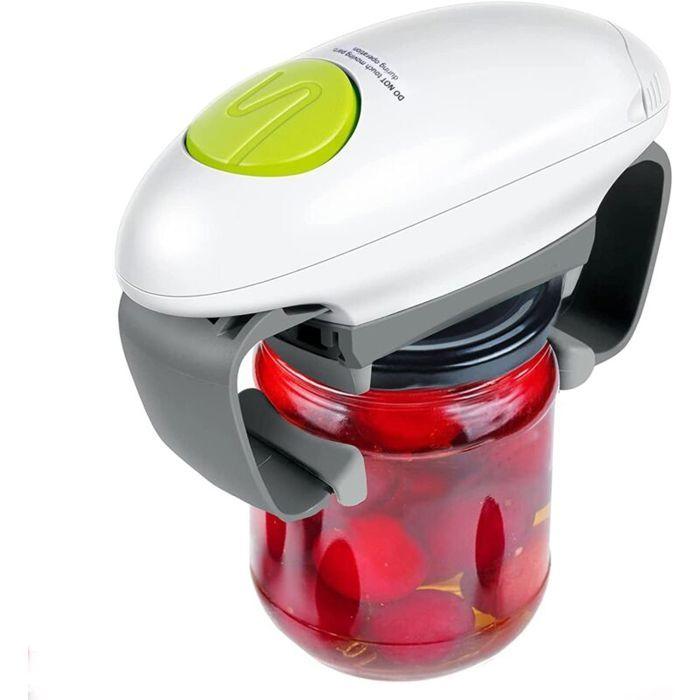 Ouvre-Bocal Électrique - KCVV - One Touch - Design Ergonomique - Compatible 3 à 8,9 cm - Pour Arthrite