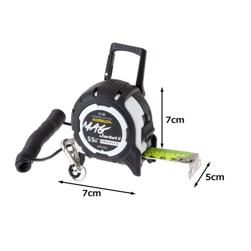 Komelon Mag Jacket II with Carabiner Belt Clip and Drop Protection Cord, 25mm Wide x 5.5m Long