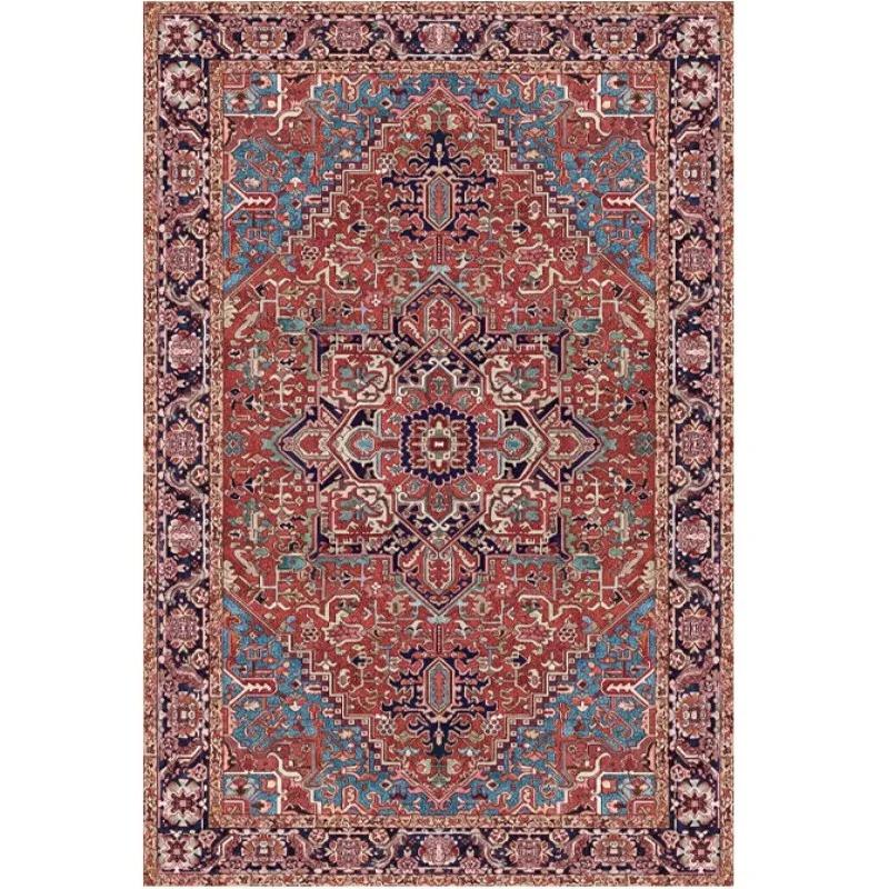 Dywan w stylu etnicznym vintage do sypialni, domu, hotelu, miękka mata z możliwością prania, dekoracja salonu, przedpokoju, szatni, dywanik pod stolik kawowy