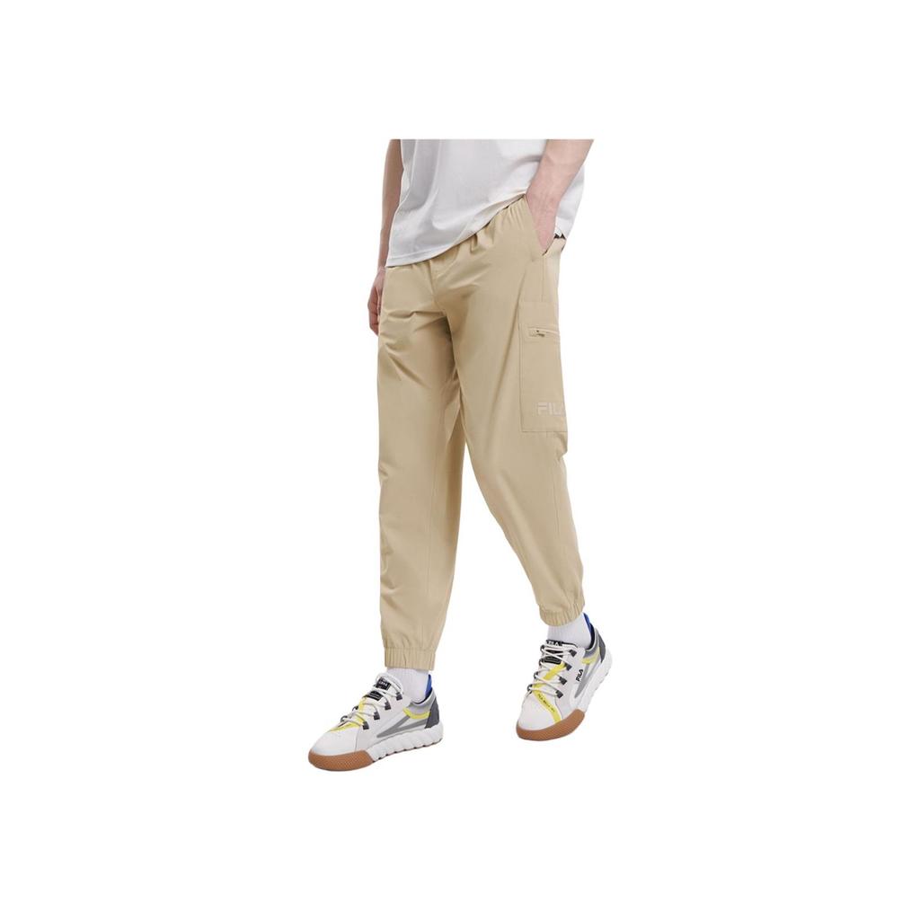 New FILA Knitted Sweatpants Men's Khaki F11M339803FDK