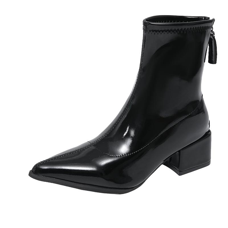 Fashion Pointed Toe Women Ankle Boots High Heels Fashion Shoes Sexy Luxury Woman Chunky Boots 2025 Winter Designer Goth Botas Para Mujer