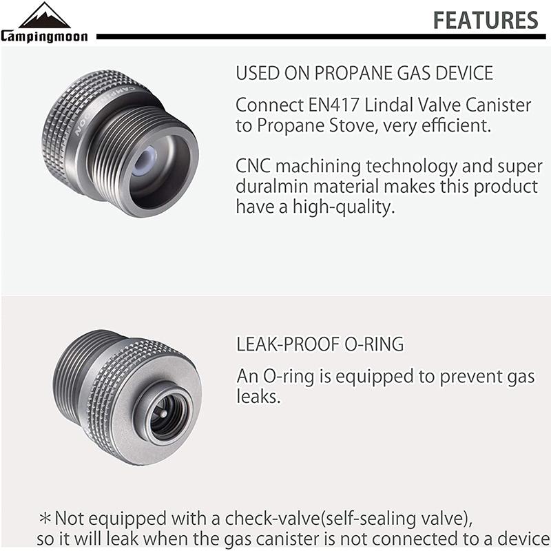 CAMPINGMOON Outdoor Camping Picnic Gas Stove Adapter Gas Stove Conversion Tool Outdoor Burner Adapter Camping Cookware Equipment