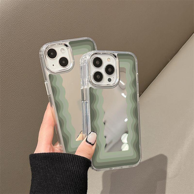 Premium corrugated mirror for iPhone17promax mobile phone case 13/14 Apple 16 all-inclusive 15 new models