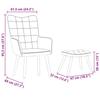 Cream Velvet Relaxation Armchair with Footstool