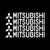 Universal Car Body Side Mirror Door Handle Styling Stickers for Mitsubishi Triton L200 Pajero Sport Exterior Decals BL4