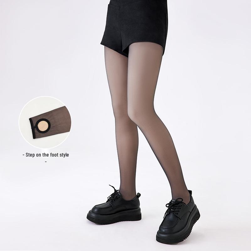 Women's Realistic Flesh-Colored Velvet Pantyhose - Thickened, Plus Size, Autumn/Winter Wear