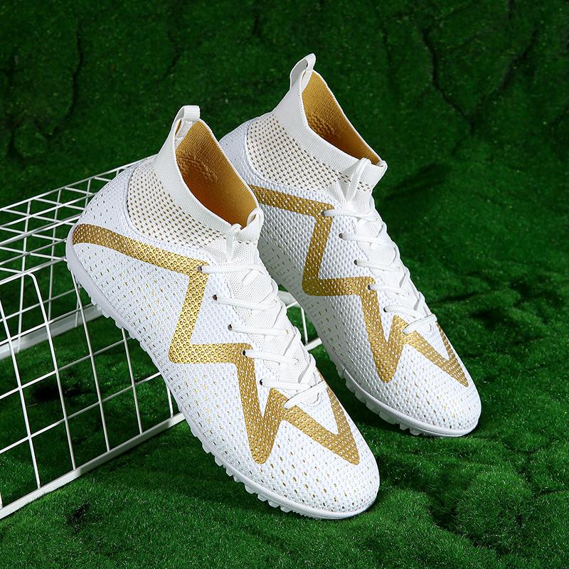 Scarpe da Calcio da Uomo FG/TF Stivali da Calcio High Top da Uomo Scarpe Traspiranti per Sport Outdoor Allenamento Taglie Forti 35-47