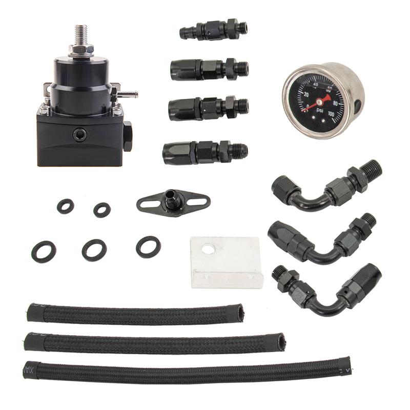 Universal Adjustable Fuel Pressure Regulator Oil 160psi 100psi Gauge AN6 AN 6 Fuel Pressure Regulator Kit Fitting End Colourful
