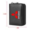 Genuine Leather Car Driver's License, ID Card, Bank Card Wallet For Mitsubishi Lancer Ralliart 10 3 9 EX Outlander 3 ASX L200