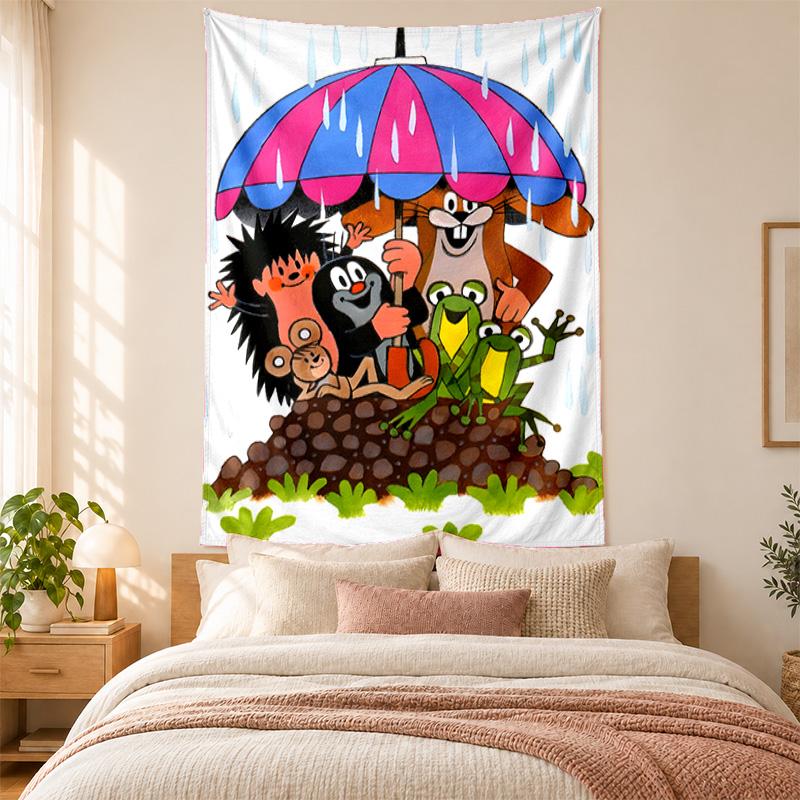 Cartoon Mole Tapestry highquality for decorating living room bedroom dorm walls ideal as bedroom wallart orholiday gift