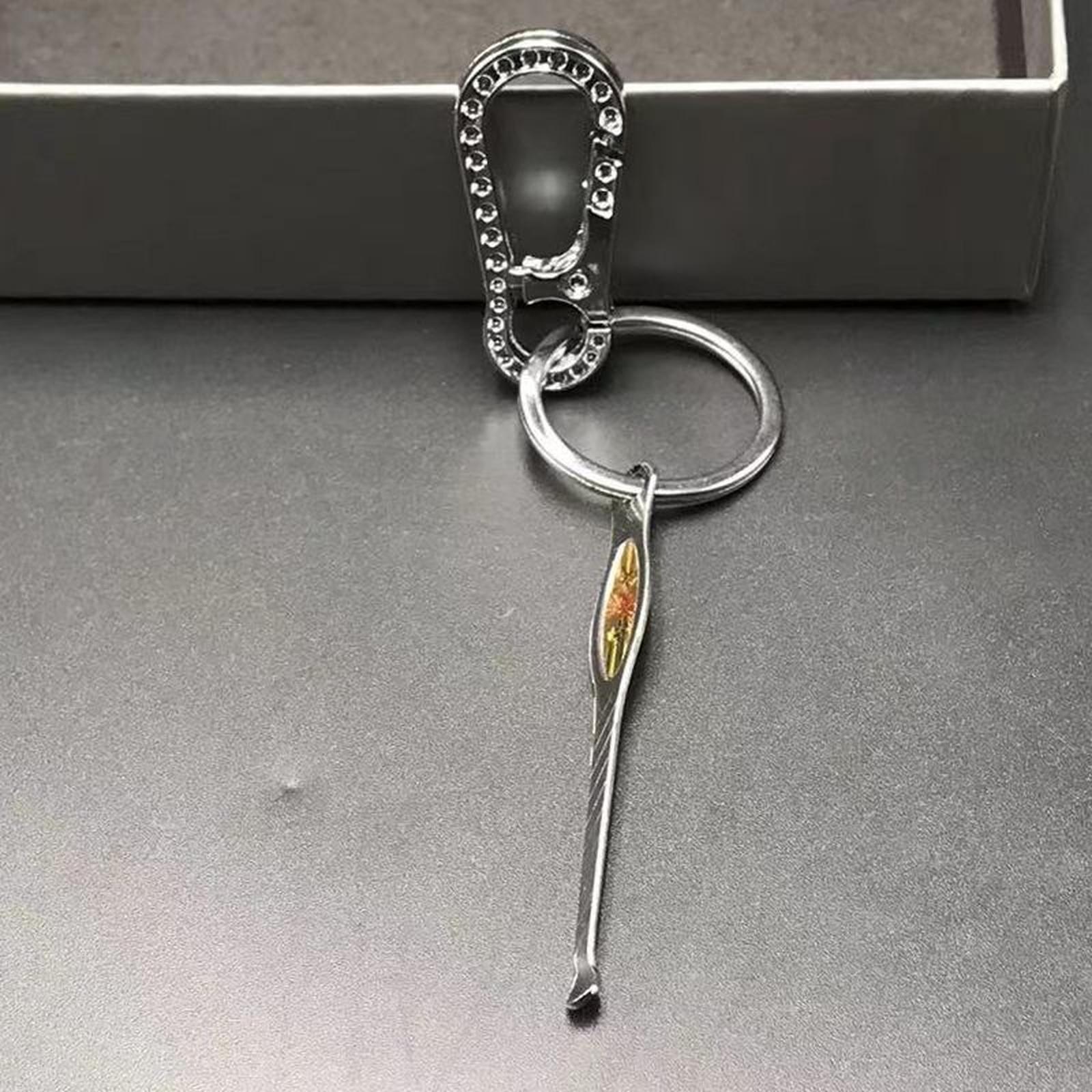 

luzen Портативный металлический кольцевой органайзер-держатель для ключей с поворотными карабинами Брелок для ключей уборщика для склада, школы, домашнего использования one size