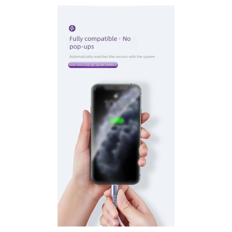 Triple Port USB C Chargers Cable 120cm Nylon Braided Cord Simultaneous Charging for Smartphones Tablets