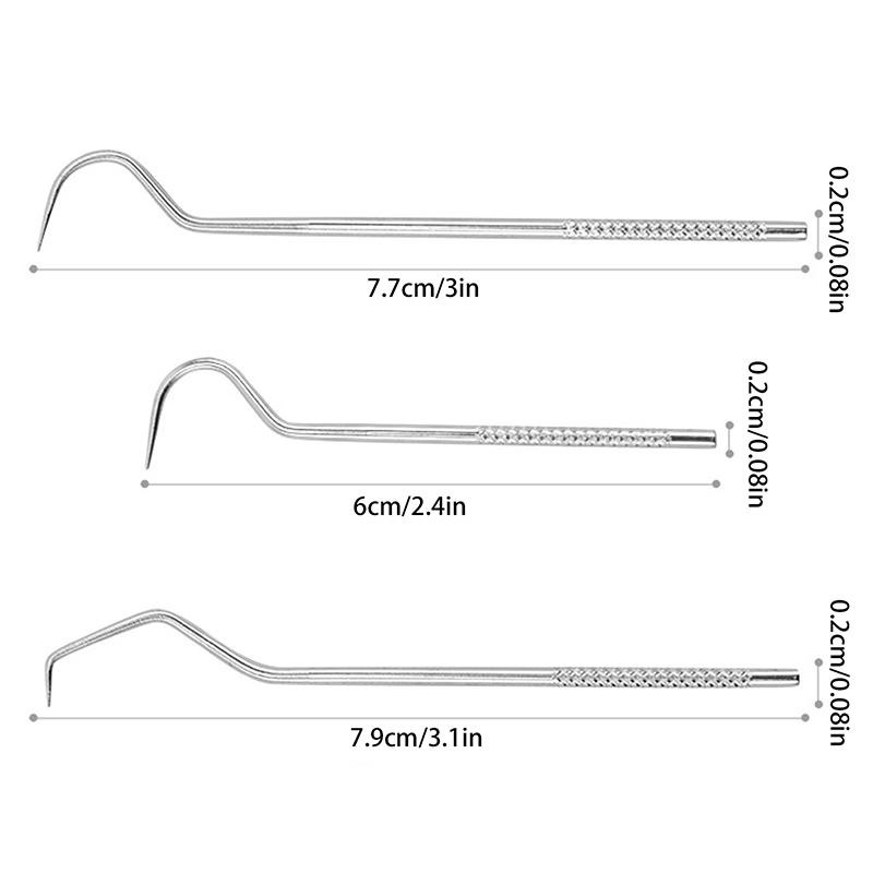 Dental Teeth Pick 7 Pack Stainless Steel Toothpick Kit Dental Tools Tooth Stains Remover Dental Floss Ficks Teeth Cleaning Tools