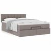 Cadre de lit ottoman - Maison Exclusive - 140 x 190 cm - Tissu taupe - Rangement hydraulique