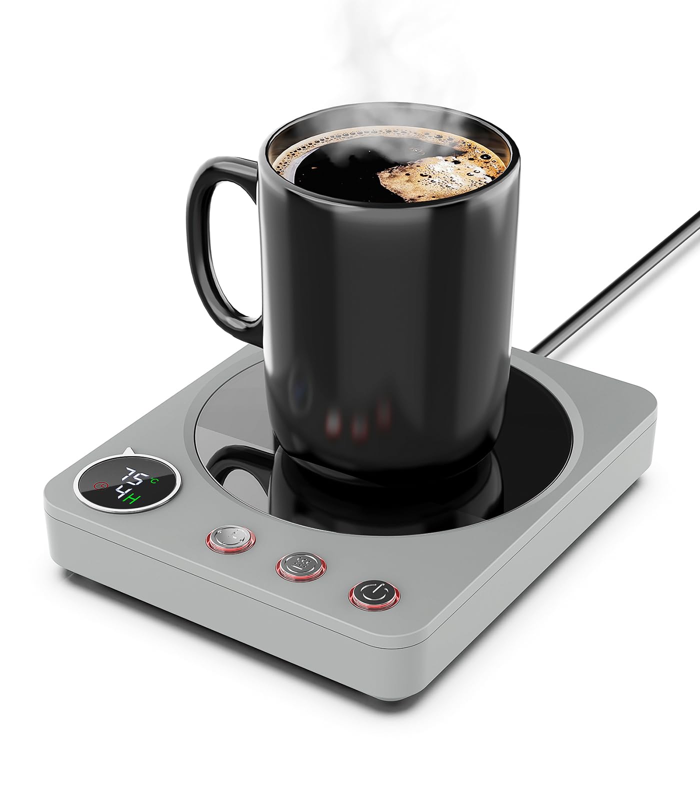 

Kyerlish Cup Warmer with Insulated Coffee Drink and Mug Warmer 3 Temperature Maximum Automatic Automatic Wide Heating Perfect for and Other A great серый