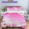 3PCs Grandparent Love Design Cover Set, Breathable Fabric, Machine Washable (1 Duvet Cover + 2 Pillowcases) (Without Quilt) Yy250911160