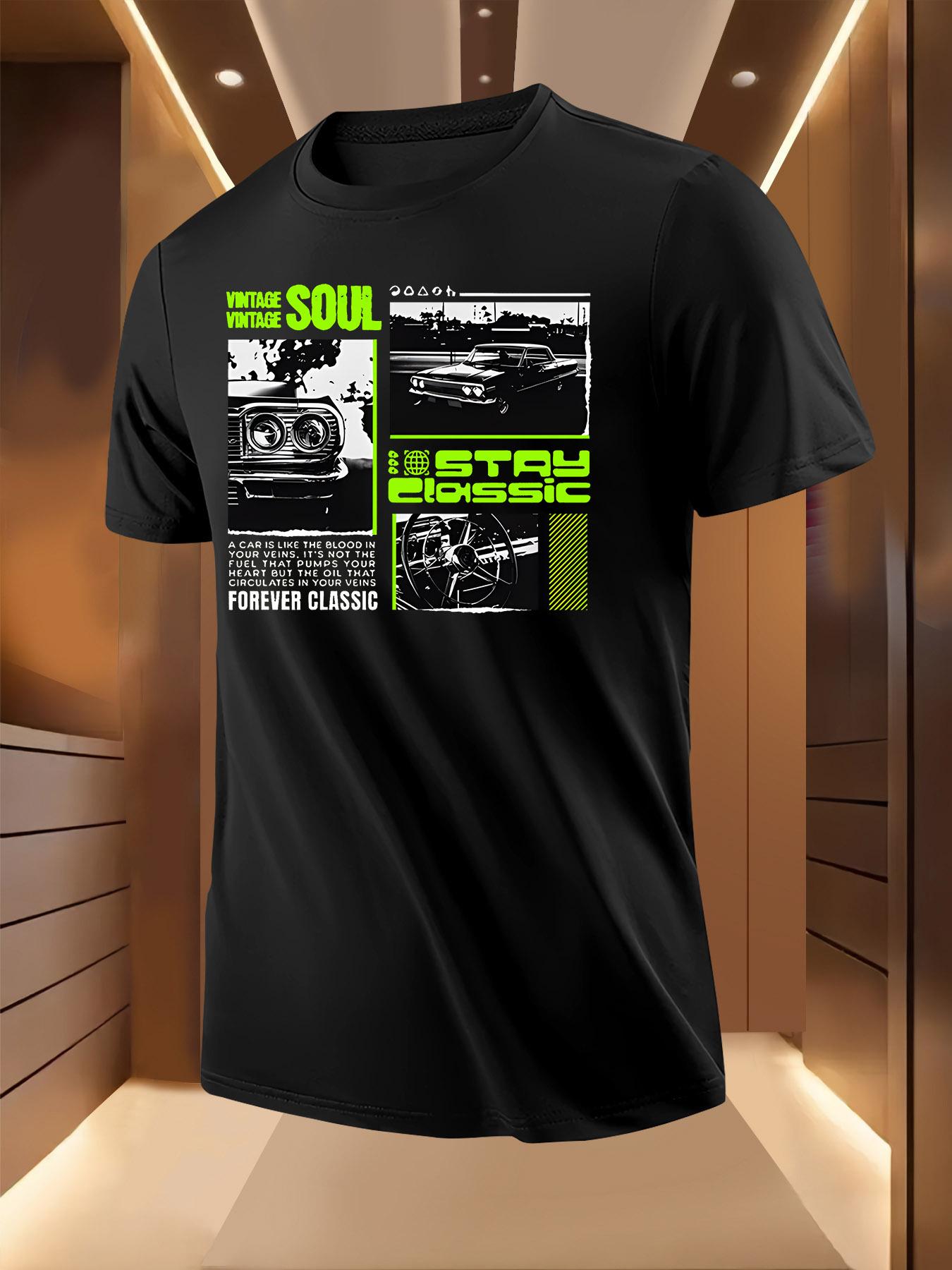 Vintage Tshirt Vintage Car Graphic Tshirt - Breathable Li... XXL