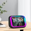 Smart Speaker Voice Assistant Home Speaker Alarm Clock with RGB Lights for Bedroom Living Room