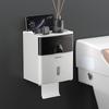 Toilet Tissue Box Waterproof Punch-free Toilet Paper Toilet Paper Rack Toilet Wall-mounted Paper Box Paper Roll