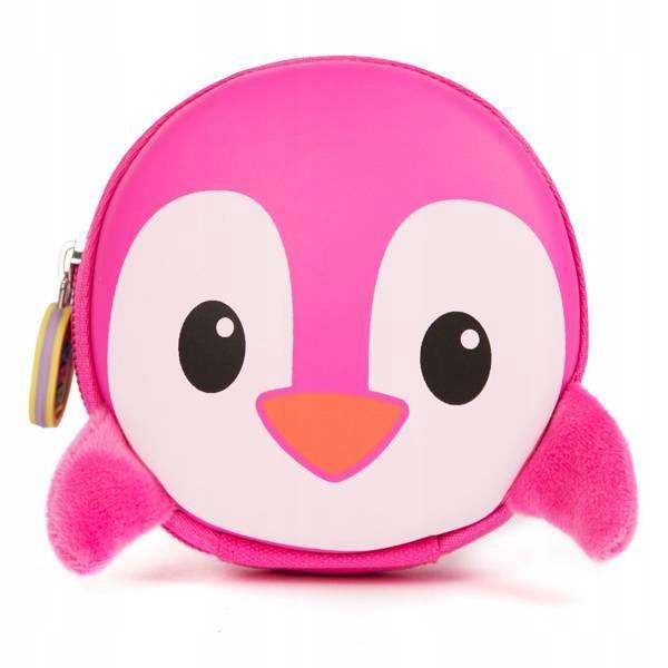 Children's wallet with penguin pocket