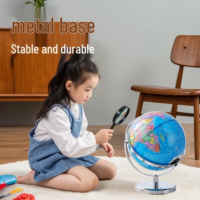 Deli 20cm Metal Rotatable Political Globe