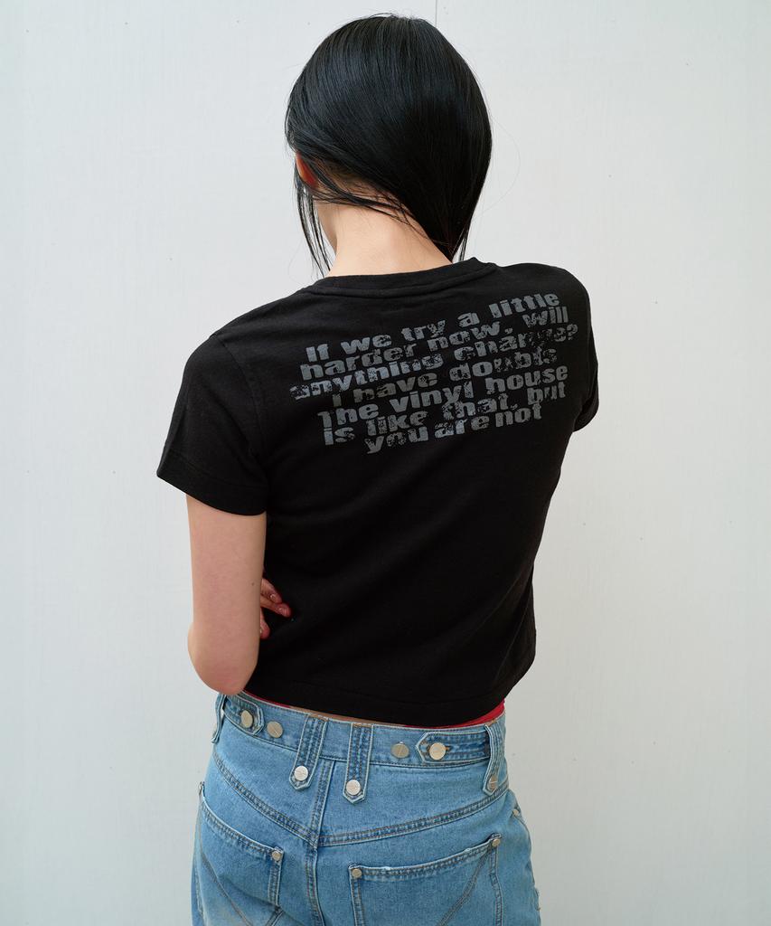 THEVINYLHOUSE Faded Star Tee Black