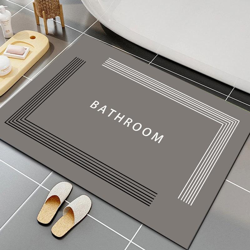 PVC Mat Bathroom Door Mat Absorbent Door Mat Bathroom Anti Slip Foot Mat Quick Drying Floor Mat