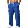 Pantaloni Jogger Pesanti da Uomo per Esterno Design Cargo Multi Tasche Vintage Casual Pantaloni della Tuta Vita con Coulisse