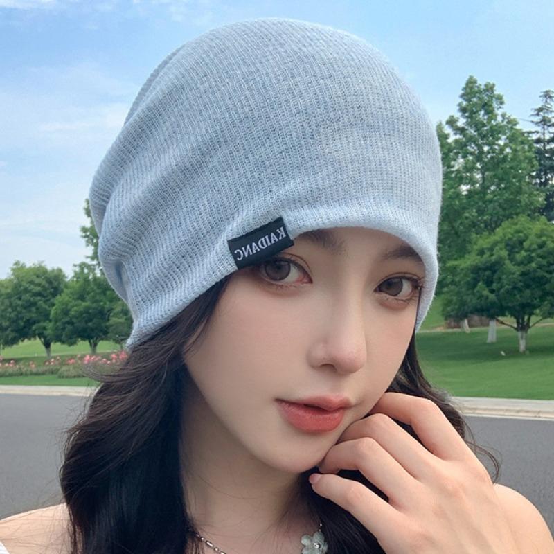 Summer Thin Breathable Pullover Hat For Women, Fashionable Baotou Hat, Super Big Head Circumference Pile Hat For Men