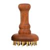 Wooden Massage Body Brush Manual Ergonomic Handle Portable Deep Tissue Copper Head Gua Sha Massage Brush, Body Gua Sha For Adults Styling