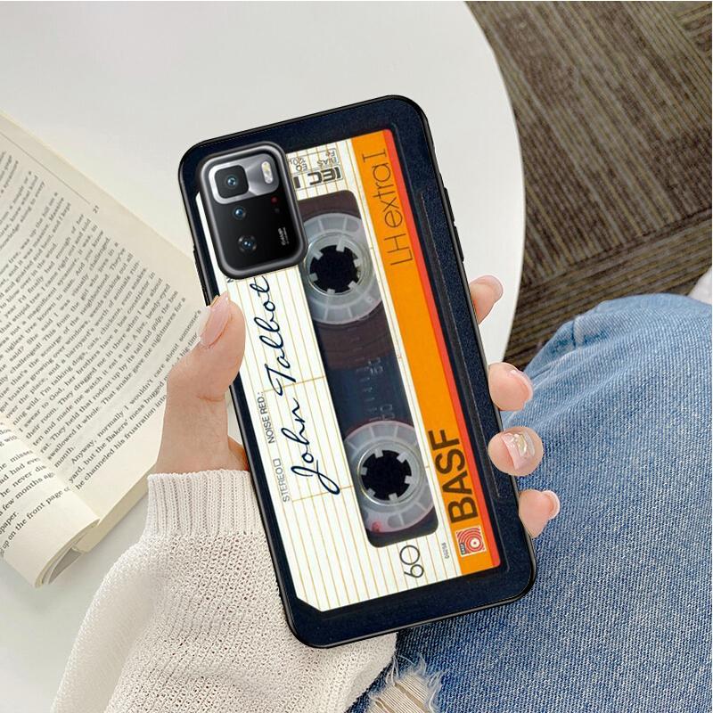 Phone Case For Xiaomi Redmi note 13 12S 12 Pro 11S 11 10 Pro 10S 12S Redmi 13 10 10C 13CClassical Cassette tape Battery Case