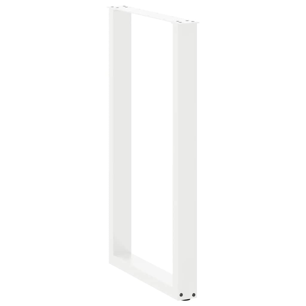 Vidaxl Nogi Do Stolika Kawowego, 2 Szt., Białe, 60X(100-101) Cm, Stal