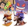 Charming Psyduck And Gengar Cute Anime Figures Pvc Collectible Display For Kids