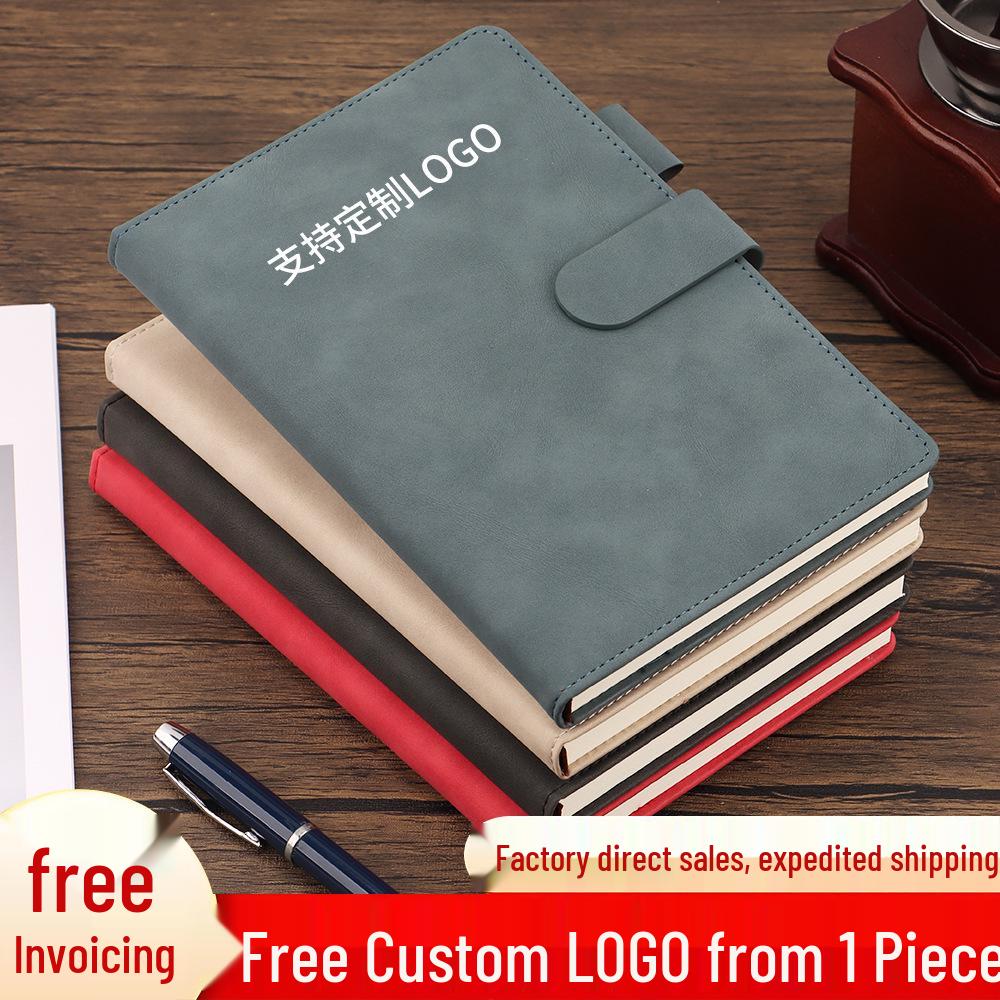 A5 Custom LOGO Business Notebook Set: Faux Leather Stationery Gift for Company Events