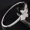 Micro Pave Zircon Adjustable Open Cuff Bracelet Butterfly Clover Star Fine Jewelry Women