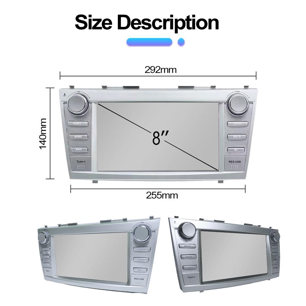 Autorádio 2Din Android 8PALCOVÉ Pro Toyota Camry XV40 2006-2011 Carplay Multimediální Přehrávač Stereo Autoaudio Hlavní Jednotka Navigace GPS 1+32GB