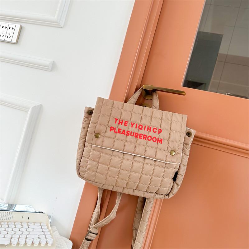 Stylish Children s Backpack With Letter Design Versatile For School And Daily Use хаки