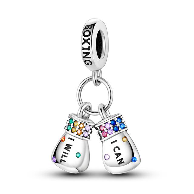 925 Silver Charms Glow-in-the-dark Bulb Firefly Pendant Dangle Charm Fit Fashion Style Bracelet Pendent Women Jewelry