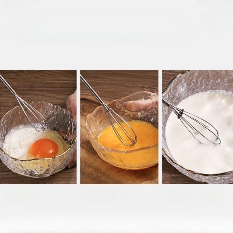 1Pc Premium Stainless Steel Whisk With Solid Wood Handle - Perfect Fit For Blending, Whisking & Stirring In The Kitchen