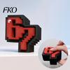 Solid Base Display Decor 3D Printed 67 Clicker Fidget Toy, Pixel Art Desk Decor, Stress Relief Sculpture with Matte Craft Accessory Base, for