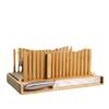 Foldable Bamboo Bread Slicer with Compartments for Home Kitchen