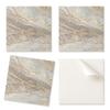 Set of Self-Adhesive Vinyl Tiles with Print for the Living Room, Marble Pattern with Veins, 4x50x50 Cm