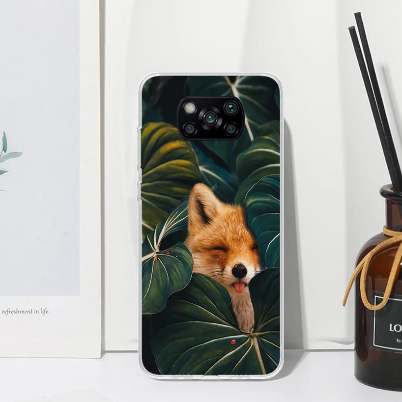 

Animal Fox Phone Case For Xiaomi Poco X7 X6 X5 M7 M8 Pro F7 Ultra Redmi 15C 15 13C 13 12C 12 10 10C 10A Art Fundas Poco X7 X6 X5 Xiaomi Poco F7